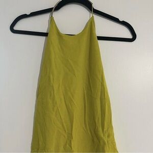 NWT Zara Backless Lime Green Halter Top